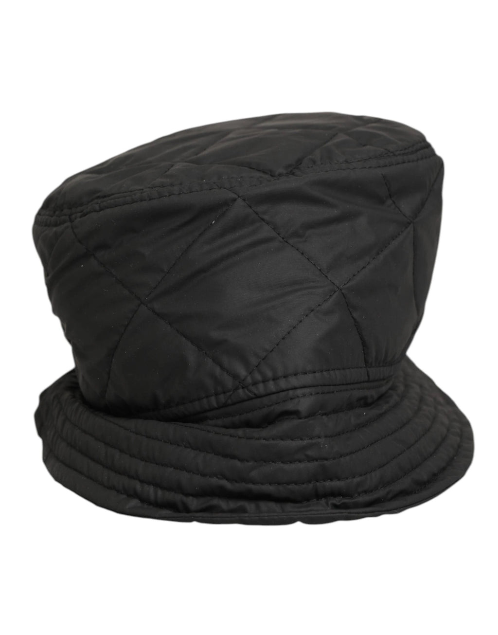 Dolce & Gabbana Black Nylon Quilted Bucket Men Capello Hat by Dolce & Gabbana
