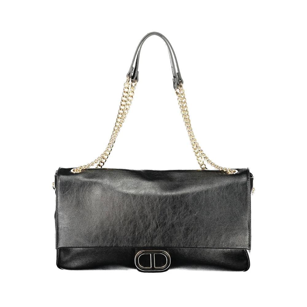 Twinset Nero Poliuretano Woman Shoulder Bag Twinset