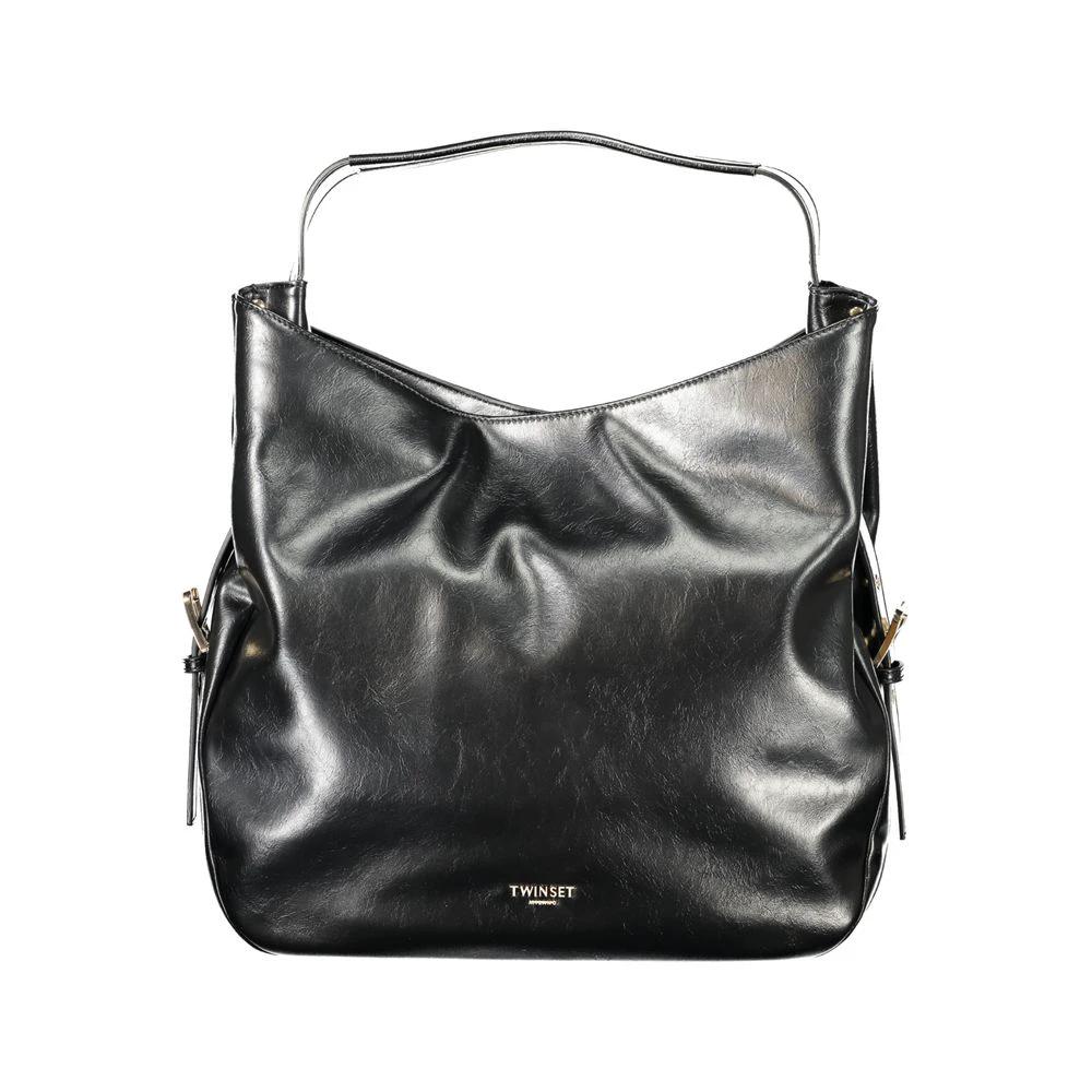Twinset Black Polyurethane Women Hobo Bag Twinset