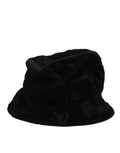 Dolce & Gabbana Black Cotton Suede Bucket Logo Capello Hat by Dolce & Gabbana