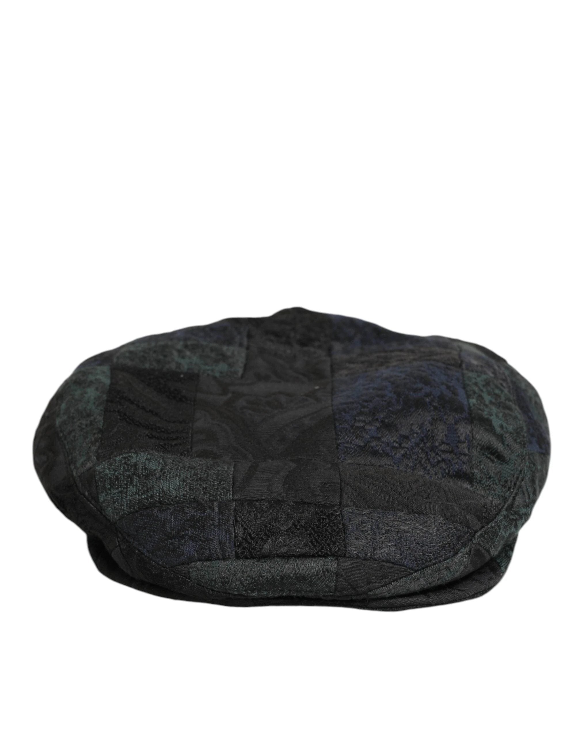 Dolce & Gabbana Black Polyester Newsboy Men Cloth Capello Hat by Dolce & Gabbana