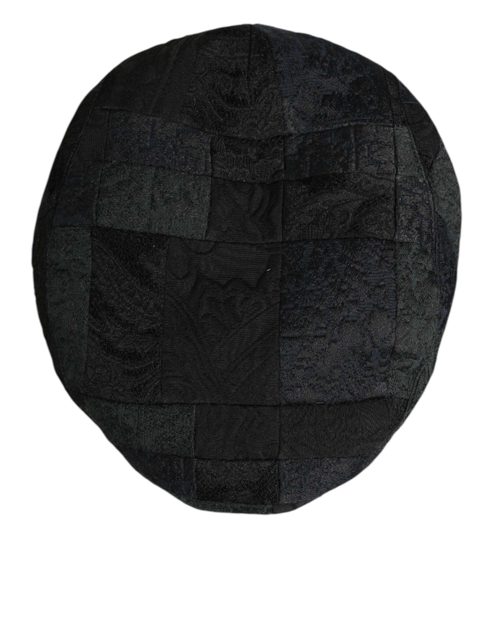 Dolce & Gabbana Black Polyester Newsboy Men Cloth Capello Hat by Dolce & Gabbana