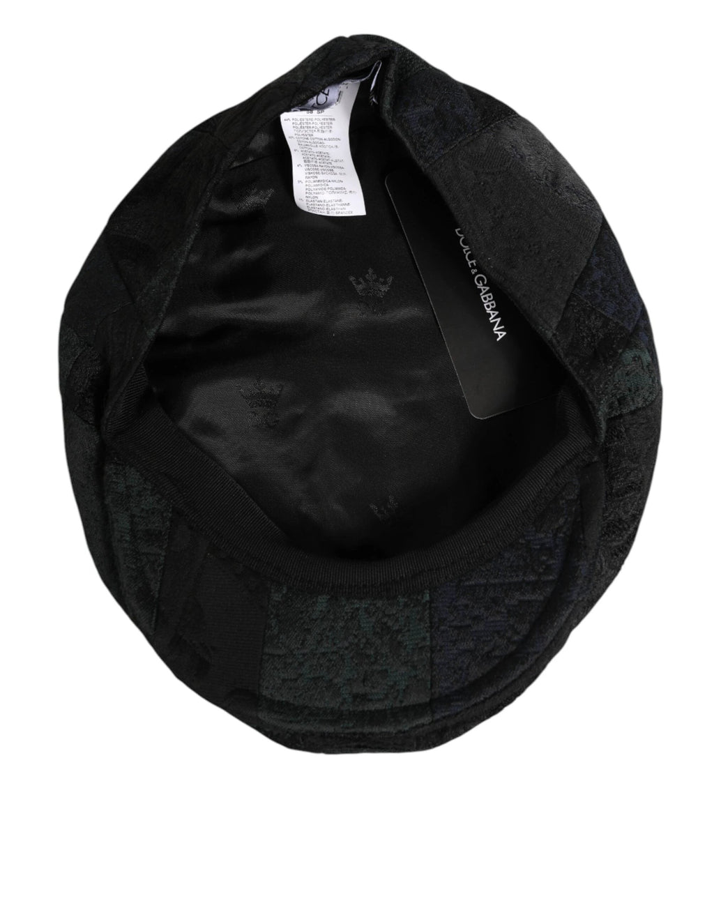Dolce & Gabbana Black Polyester Newsboy Men Cloth Capello Hat by Dolce & Gabbana