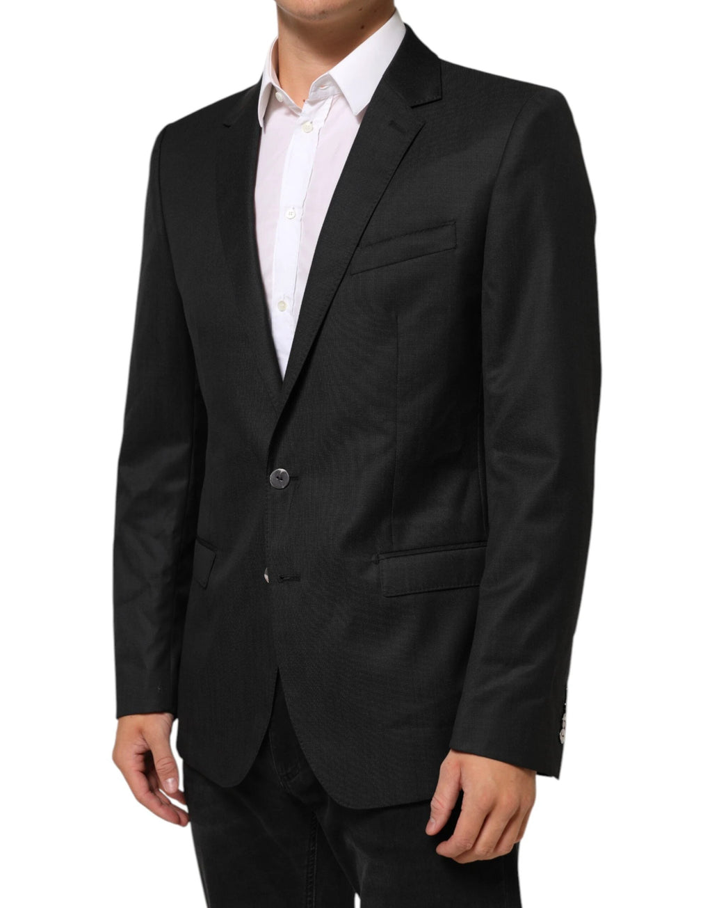 Dolce & Gabbana Black Single Breasted Men Coat MARTINI Blazer by Dolce & Gabbana