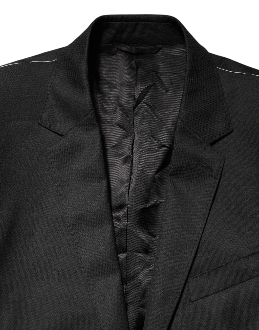 Dolce & Gabbana Black Single Breasted Men Coat MARTINI Blazer by Dolce & Gabbana