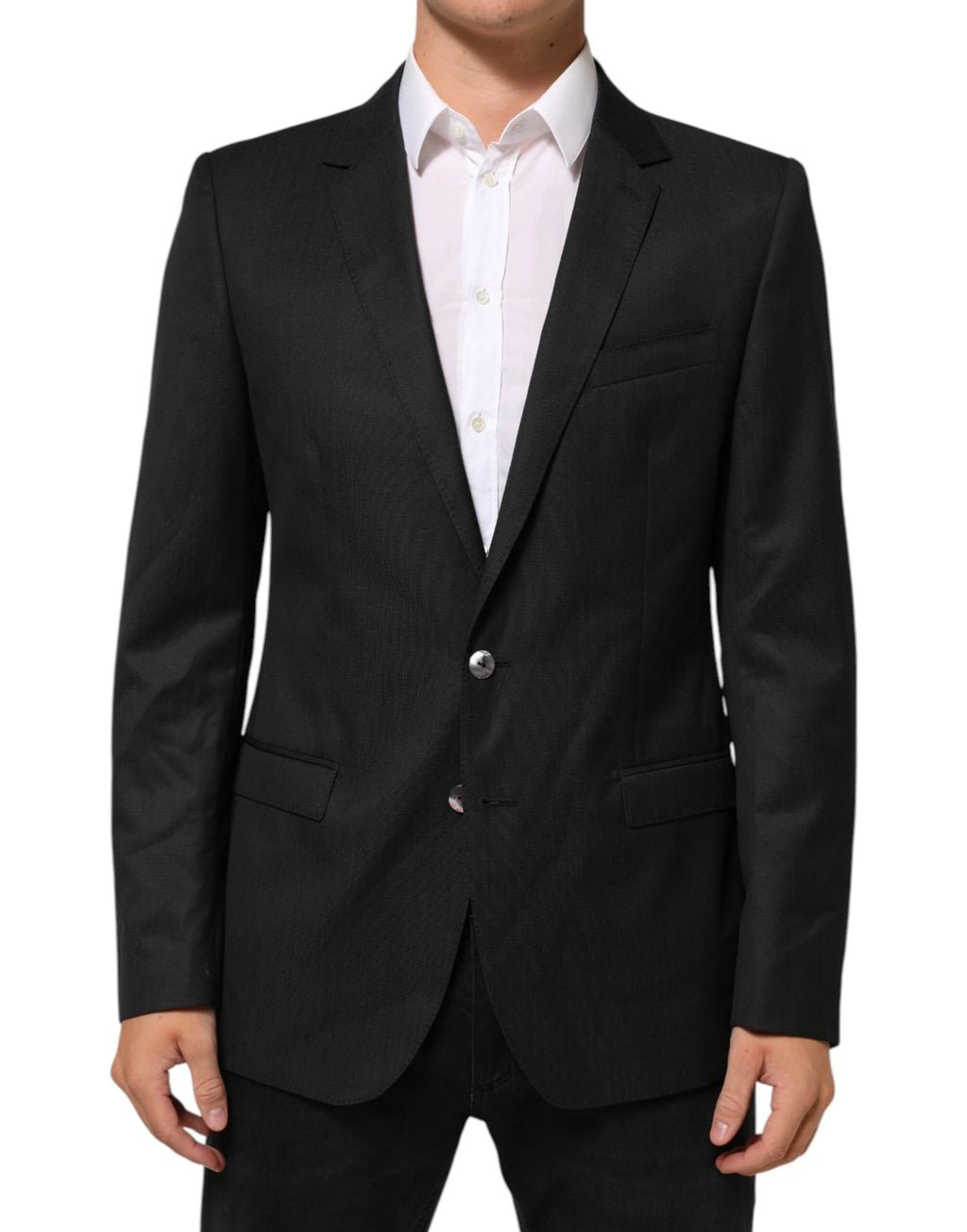 Dolce & Gabbana Black Single Breasted Men Coat MARTINI Blazer by Dolce & Gabbana
