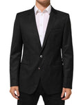 Dolce & Gabbana Black Single Breasted Men Coat MARTINI Blazer by Dolce & Gabbana