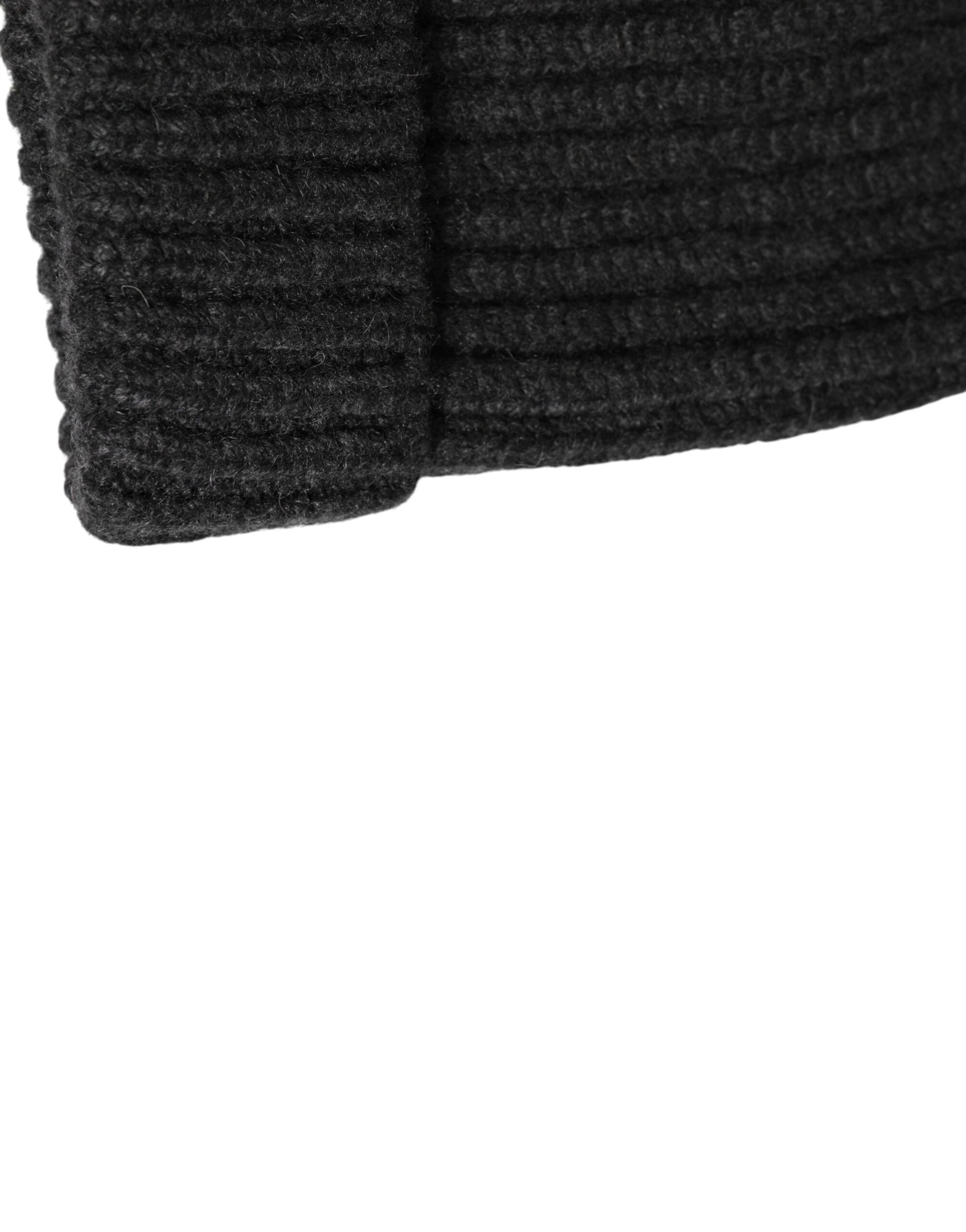 Dolce & Gabbana Black Cashmere Knitted Beanie Men Capello Hat by Dolce & Gabbana