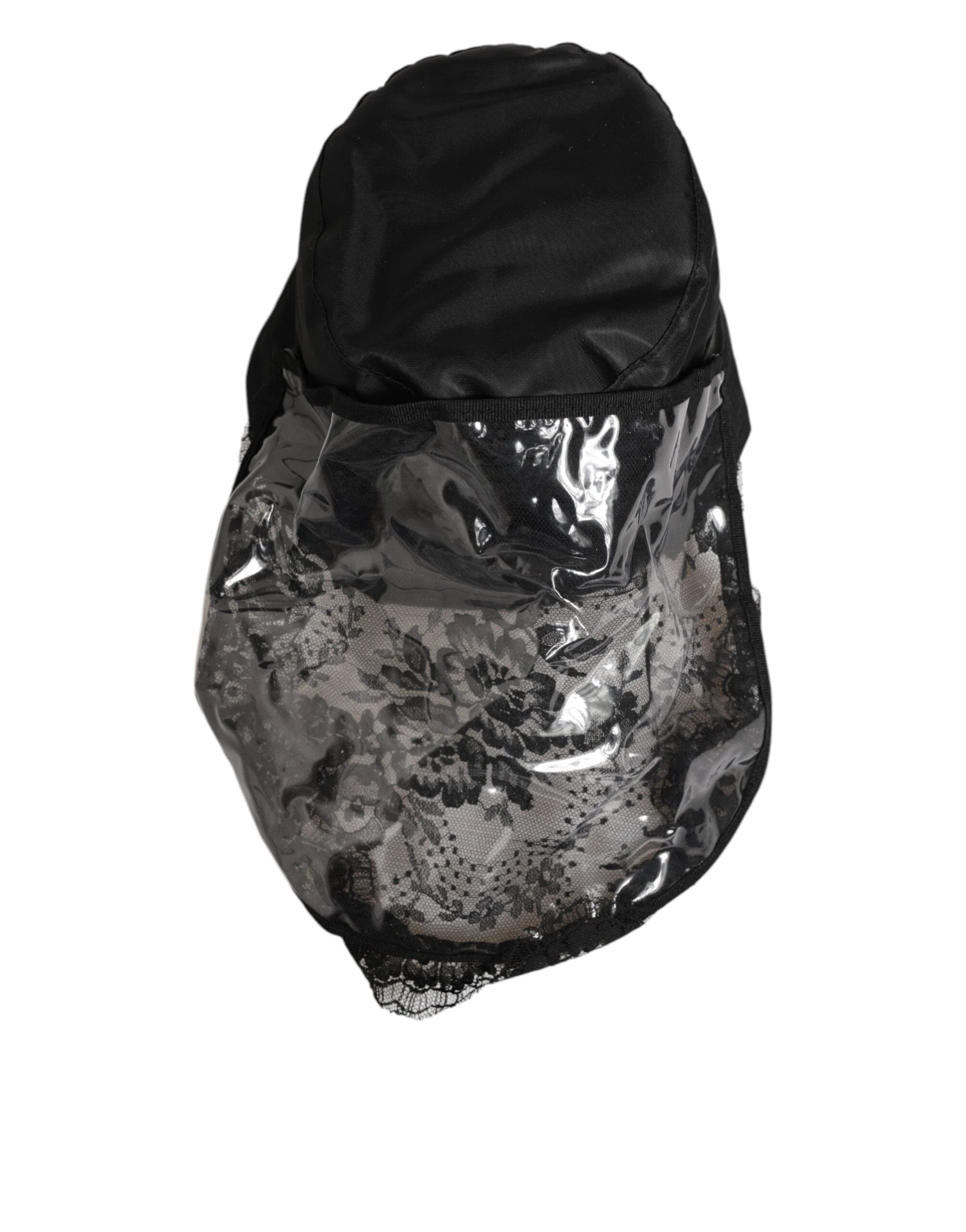 Dolce & Gabbana Black PVC Wide Brim Men Bucket Capello Hat by Dolce & Gabbana