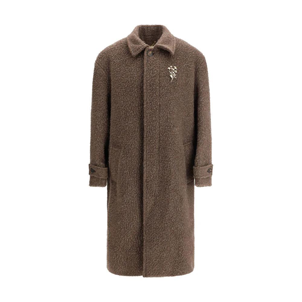 Golden Goose Brown Viscose Coat by Golden Goose