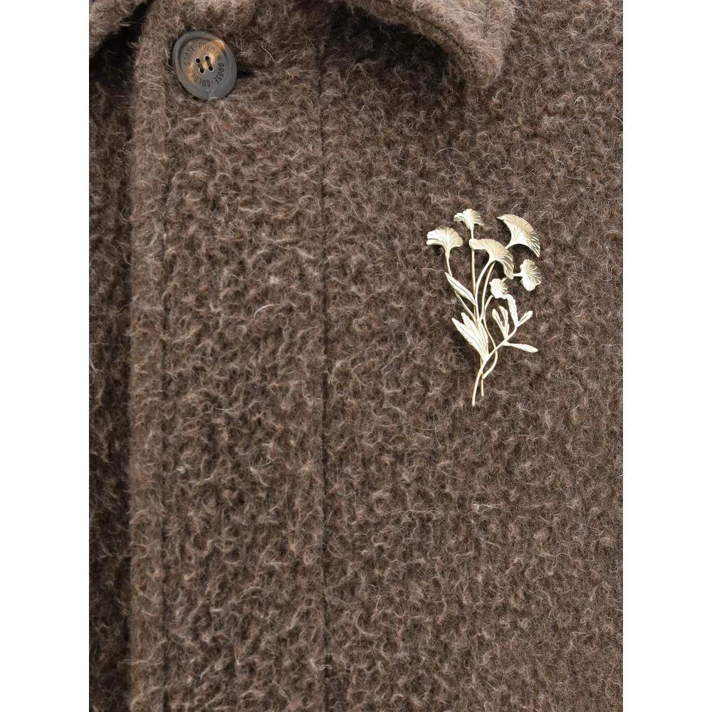Golden Goose Brown Viscose Coat by Golden Goose