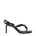 Sandales tongs en cuir noir Off-White