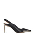 Off-White Black Leather High Heel Pumps