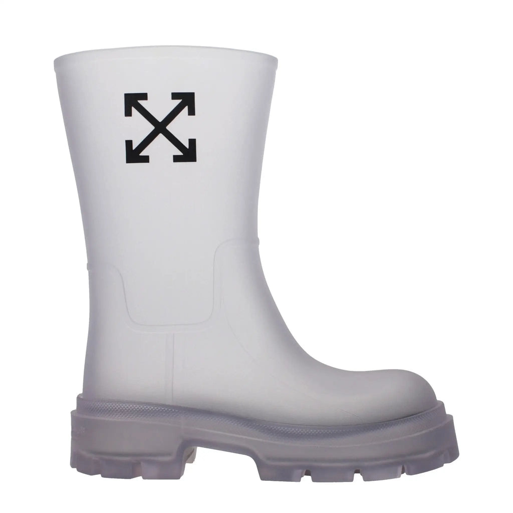 Bottines Off-White en PVC transparent