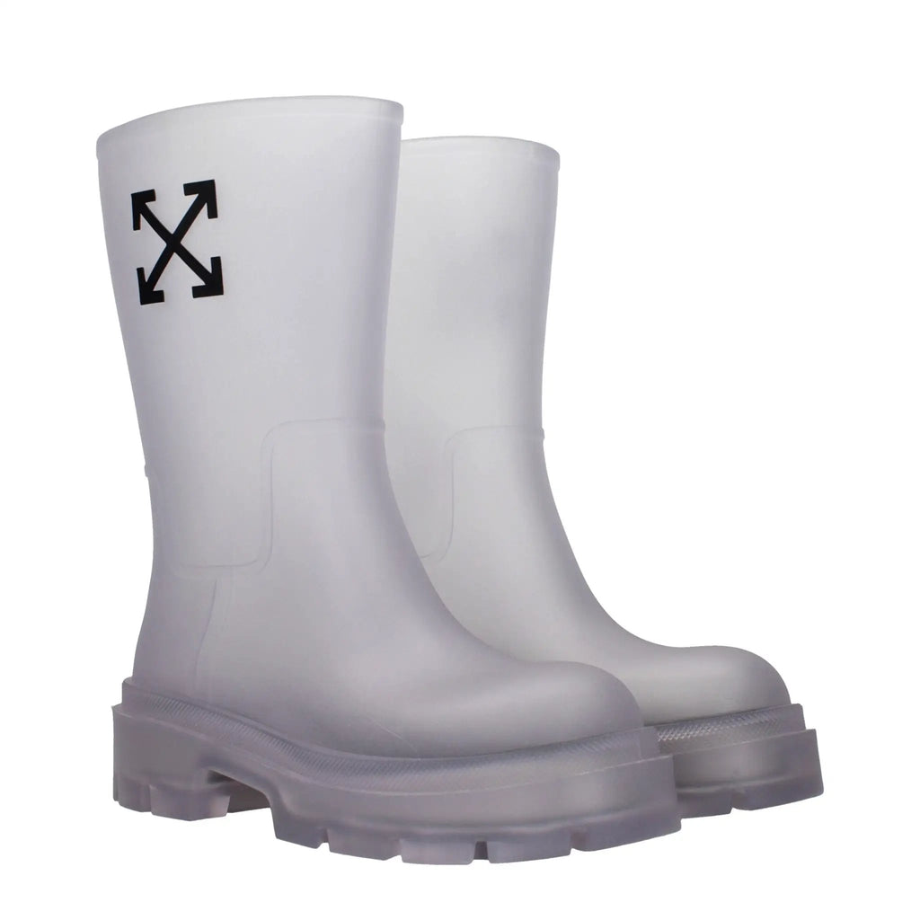 Bottines Off-White en PVC transparent