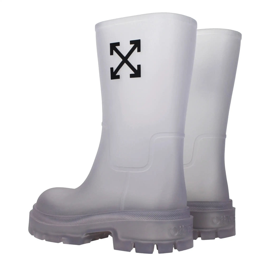 Bottines Off-White en PVC transparent