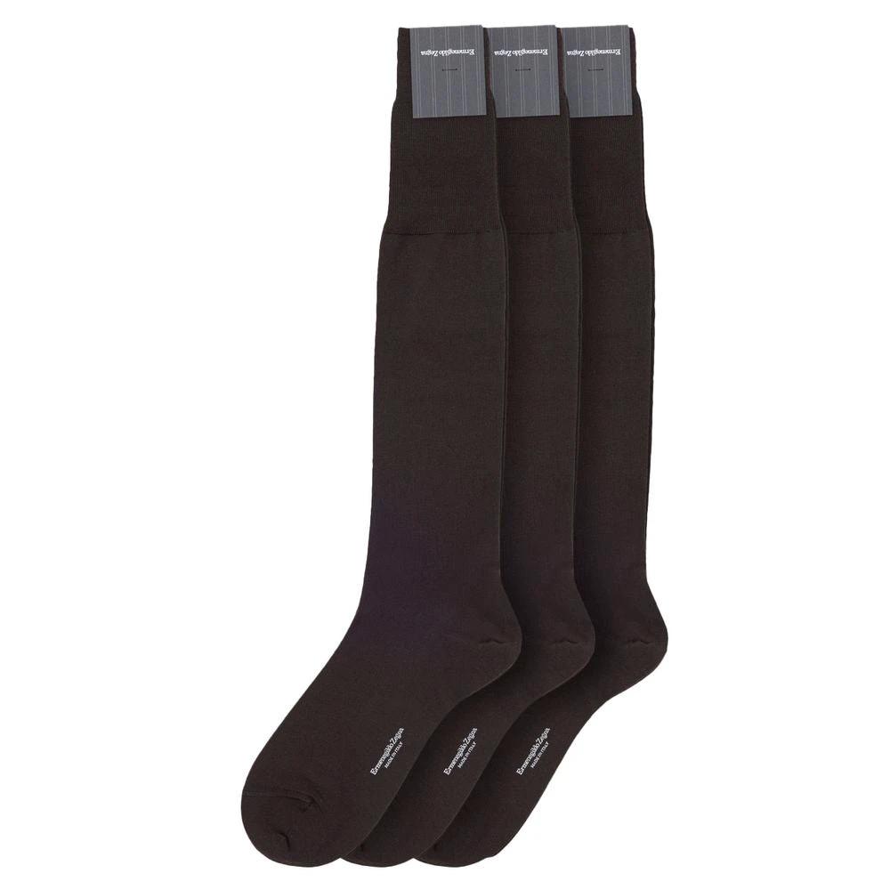 ZEGNA Brown Wool Socks by ZEGNA