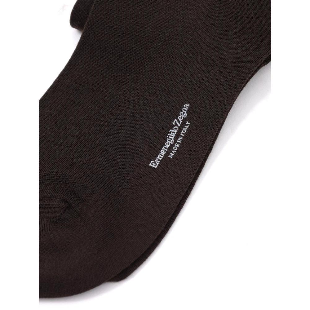 ZEGNA Brown Wool Socks by ZEGNA