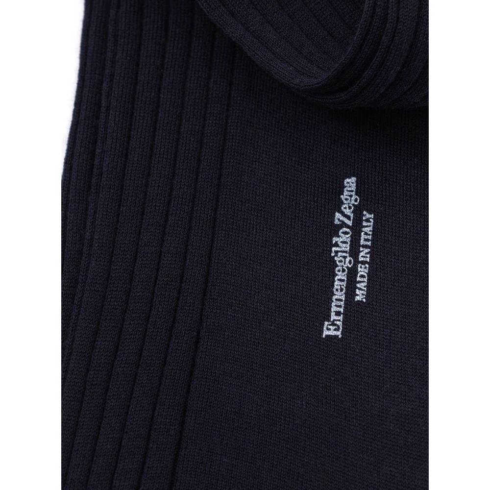 ZEGNA Navy Blue Wool Socks by ZEGNA