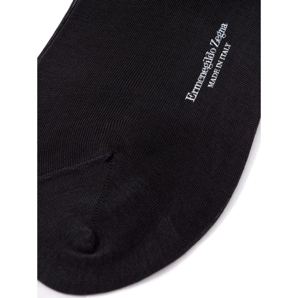 ZEGNA Gray Cotton Socks by ZEGNA