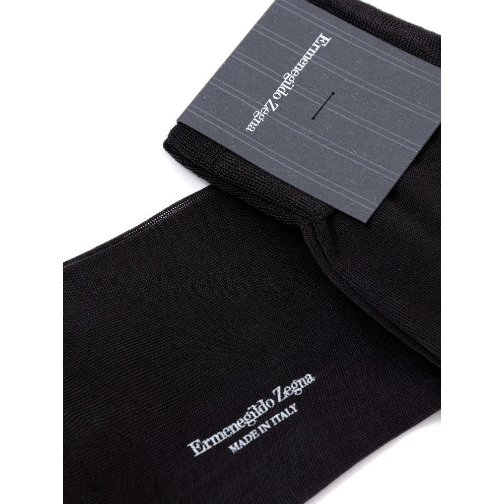ZEGNA Gray Cotton Socks by ZEGNA