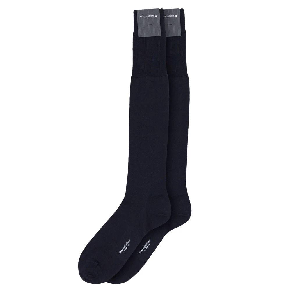 ZEGNA Blue Wool Socks by ZEGNA