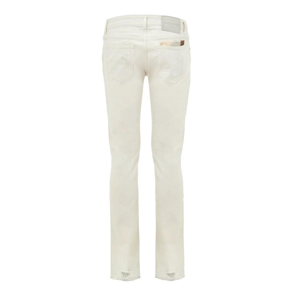 Jacob Cohen White Cotton Skinny Jeans by Jacob Cohen