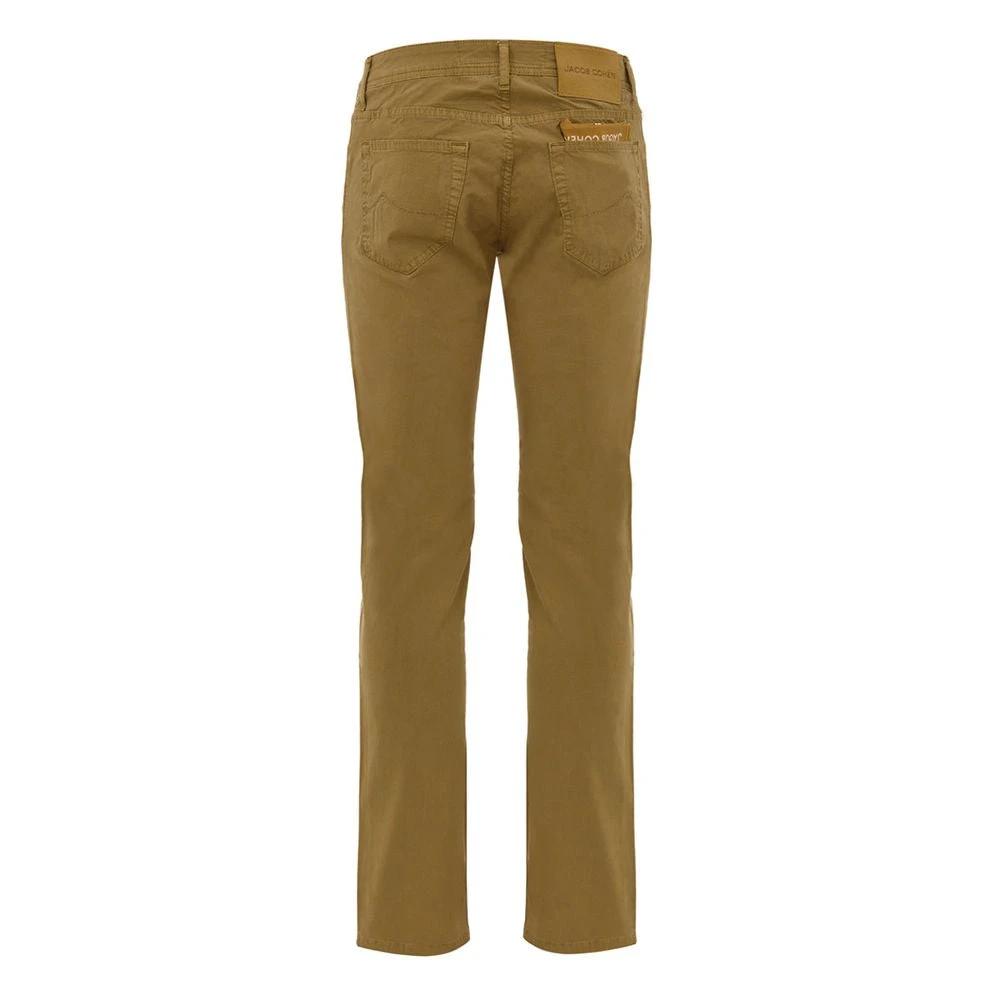Jacob Cohen Yellow Cotton Skinny Pants by Jacob Cohen
