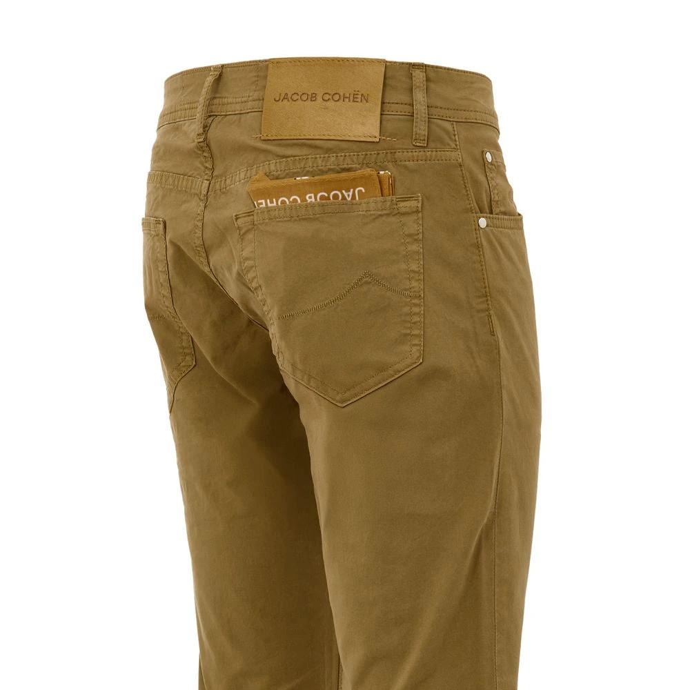 Jacob Cohen Yellow Cotton Skinny Pants by Jacob Cohen