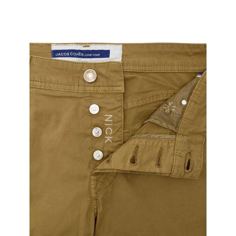 Jacob Cohen Yellow Cotton Skinny Pants by Jacob Cohen