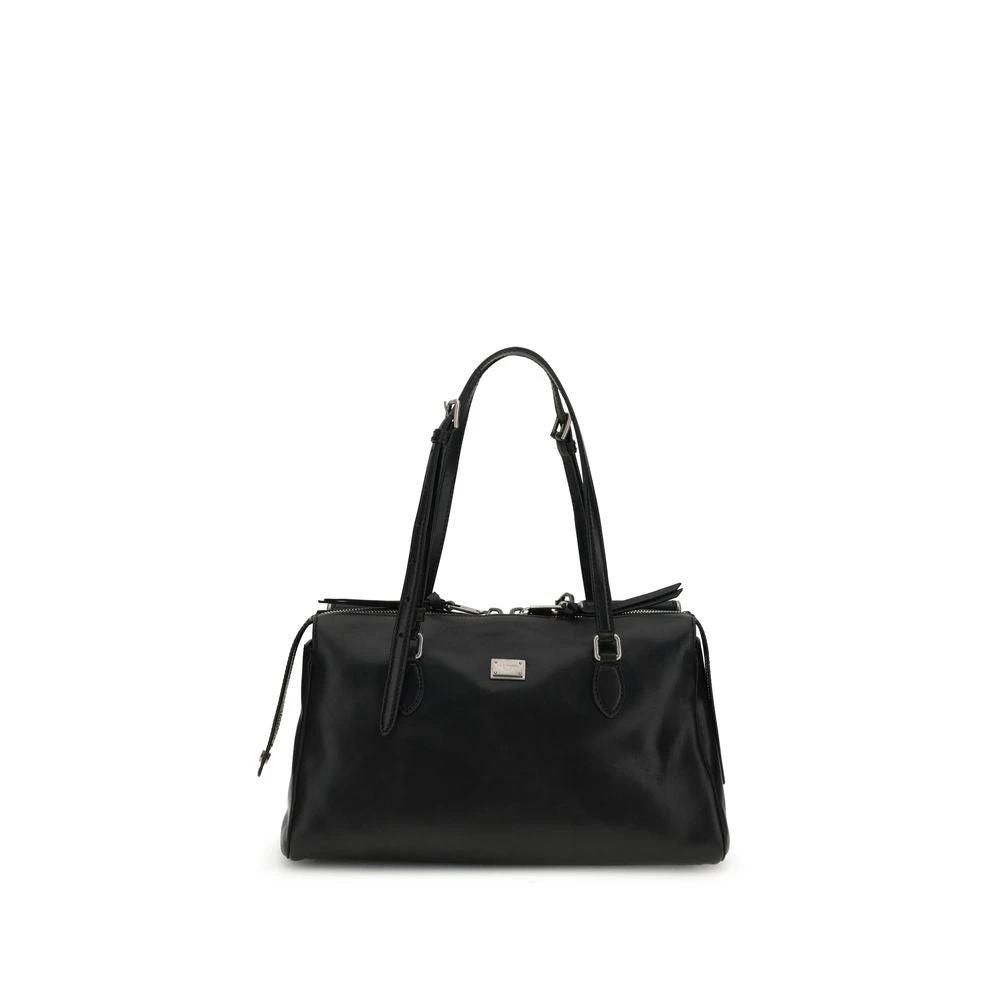 Sac bandoulière Bos Taurus en cuir de veau noir Dolce &amp; Gabbana