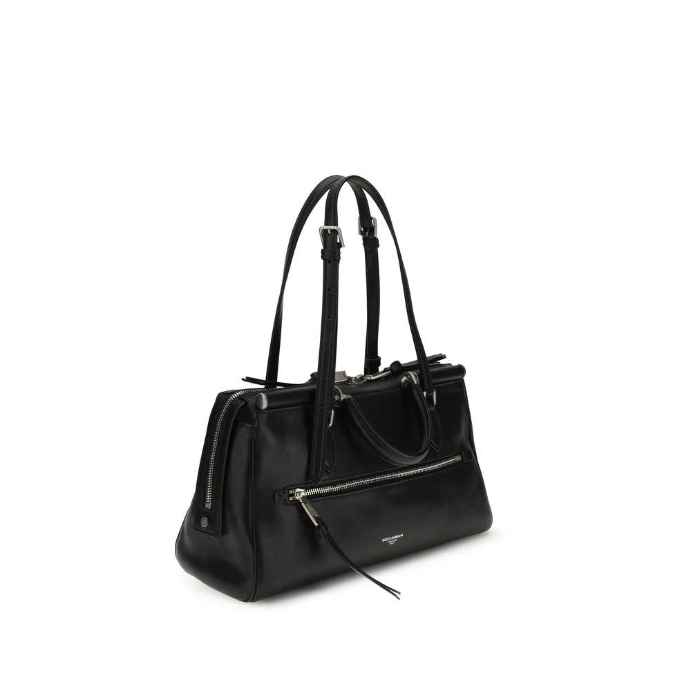 Sac bandoulière Bos Taurus en cuir de veau noir Dolce &amp; Gabbana