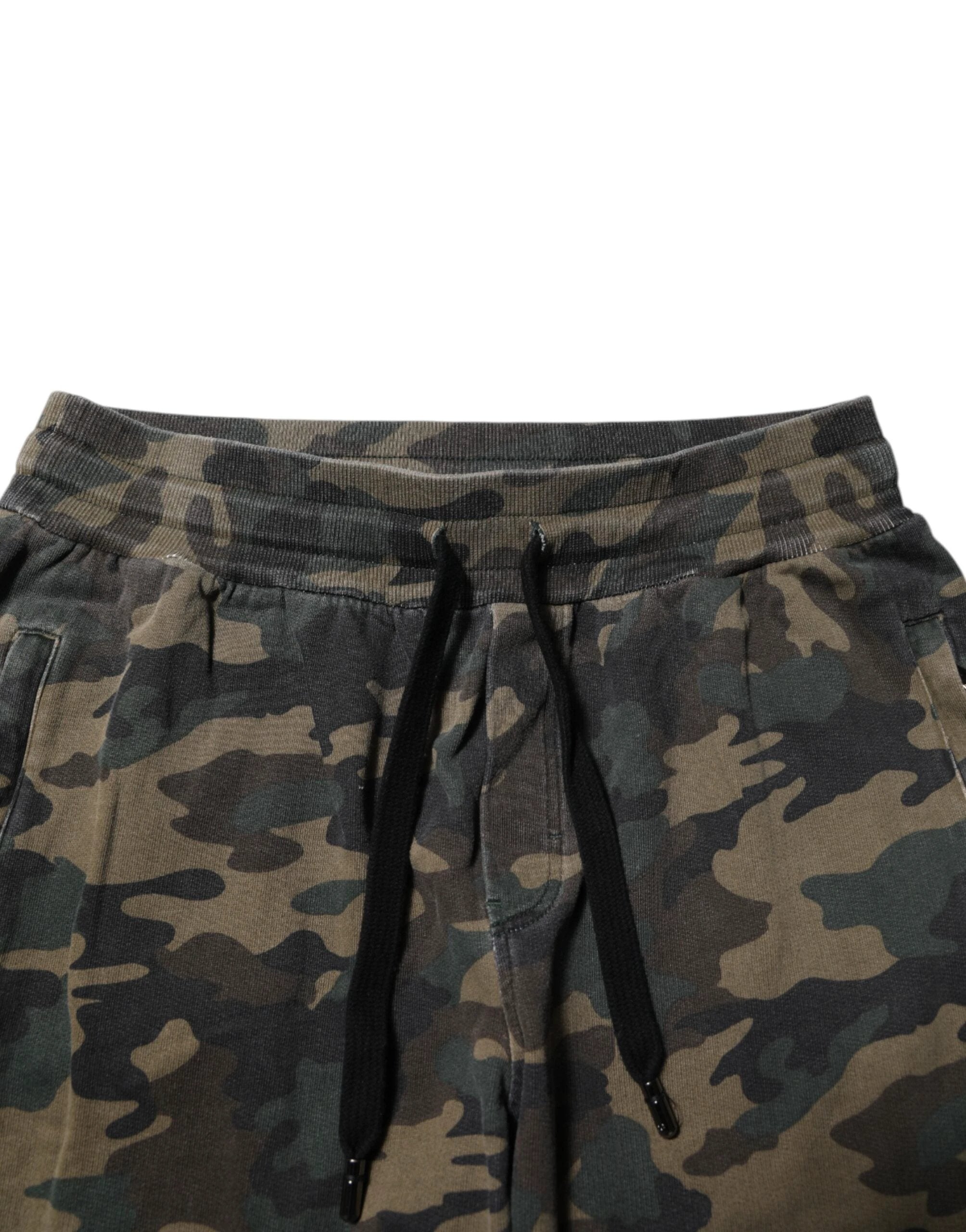 Dolce & Gabbana Multicolor Camouflage Cotton Men Jogger Pants by Dolce & Gabbana