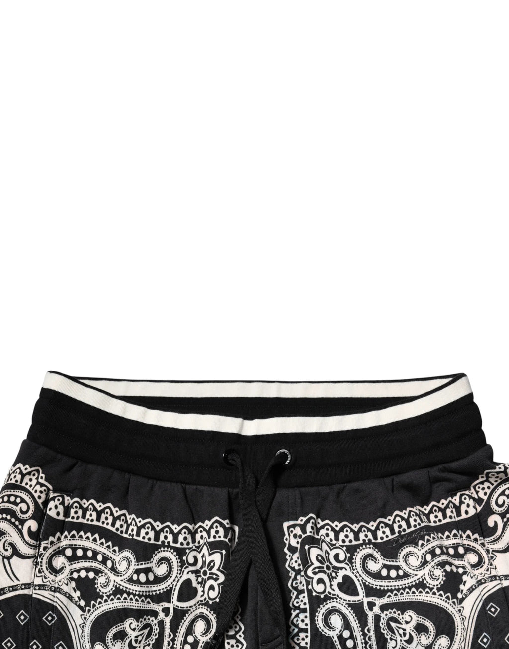 Dolce & Gabbana Black Cotton Bandana Jogger Sweatpants Pants by Dolce & Gabbana