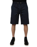 Dolce & Gabbana Navy Blue Cotton Stretch Men Bermuda Shorts by Dolce & Gabbana