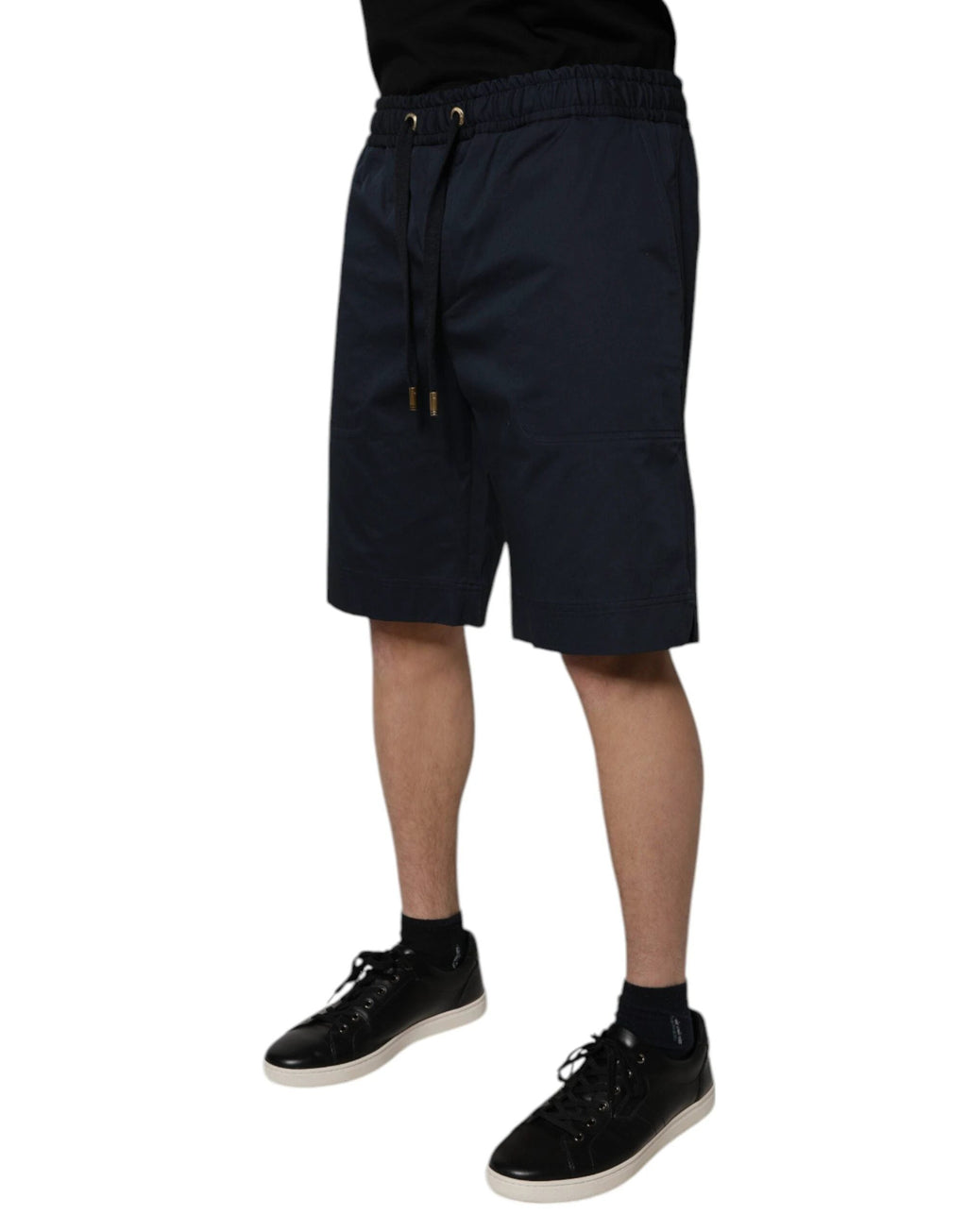 Dolce & Gabbana Navy Blue Cotton Stretch Men Bermuda Shorts by Dolce & Gabbana