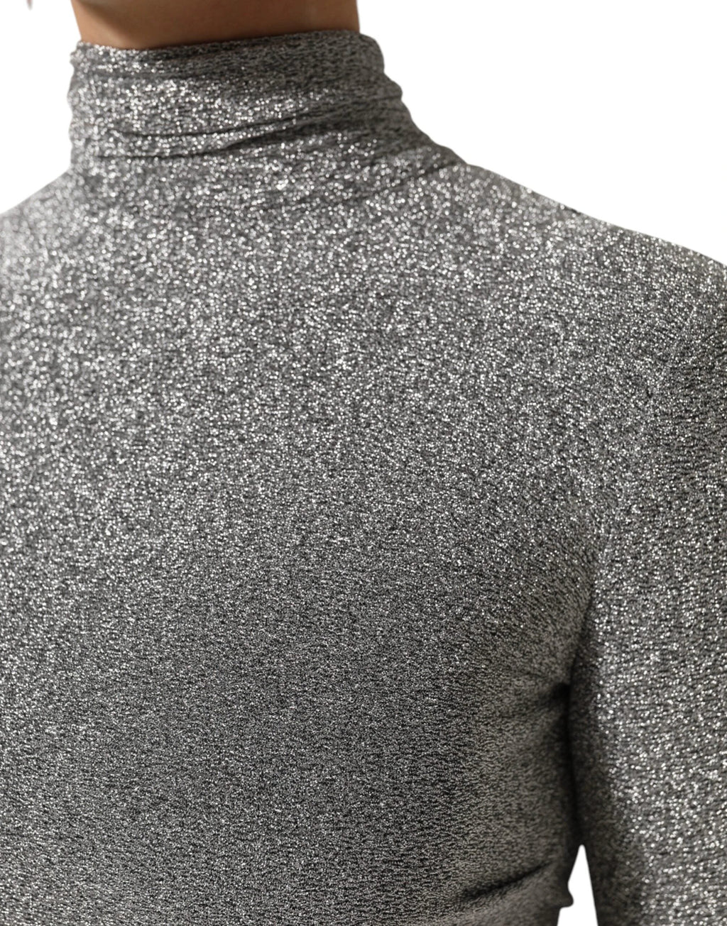 Dolce & Gabbana Gray Nylon Bodycon Sheath Long Sleeves Dress by Dolce & Gabbana