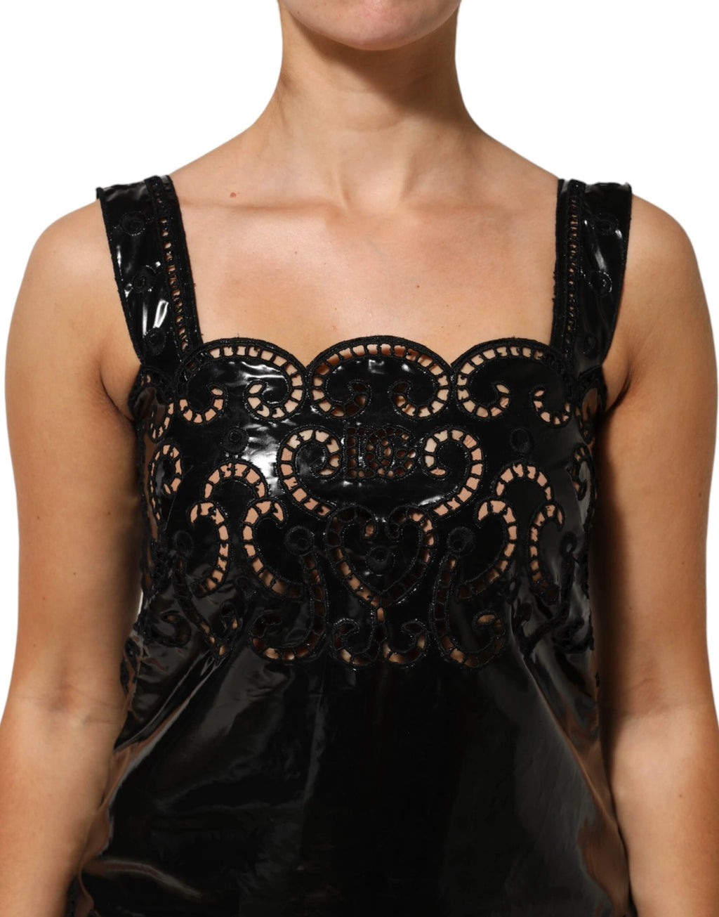 Dolce & Gabbana Black Cut Out A-line Sheath Mini Dress by Dolce & Gabbana