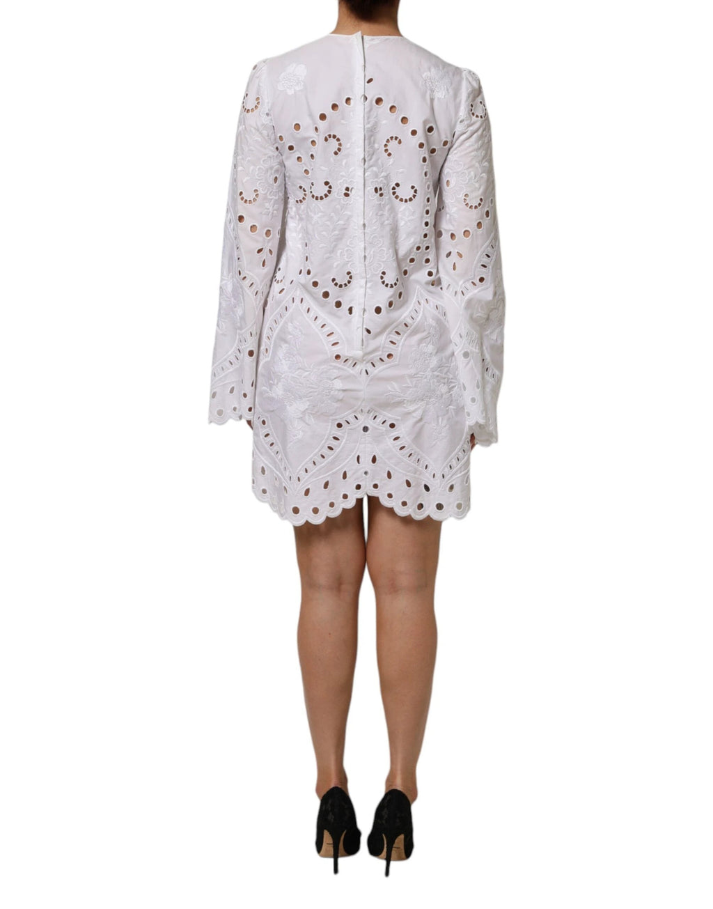 Dolce & Gabbana White Cut Out A-line Sheath Mini Dress by Dolce & Gabbana