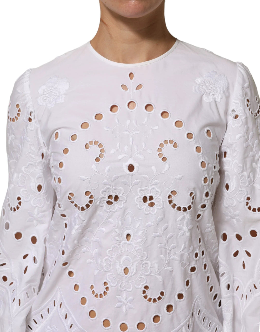 Dolce & Gabbana White Cut Out A-line Sheath Mini Dress by Dolce & Gabbana
