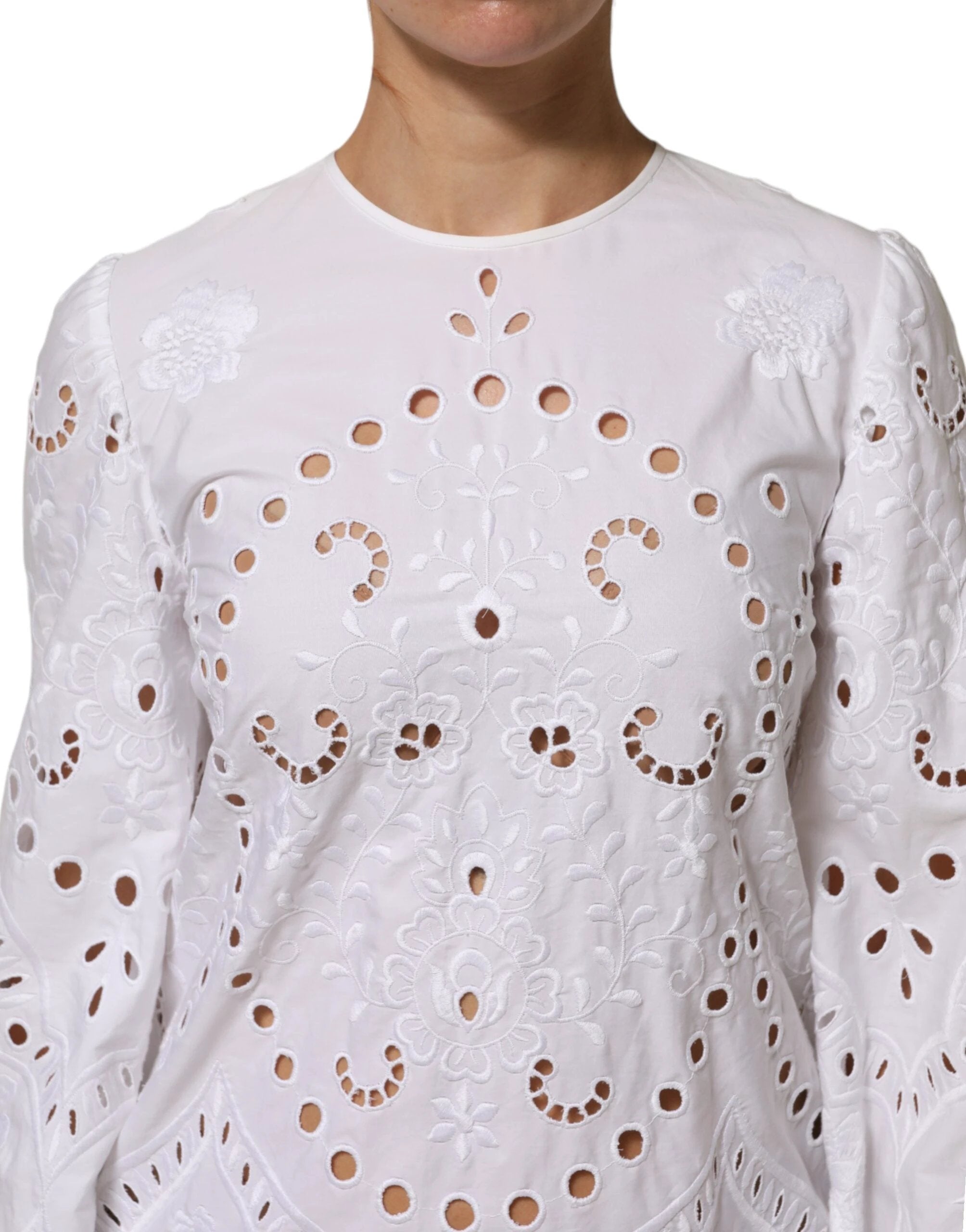 Dolce & Gabbana White Cut Out A-line Sheath Mini Dress by Dolce & Gabbana