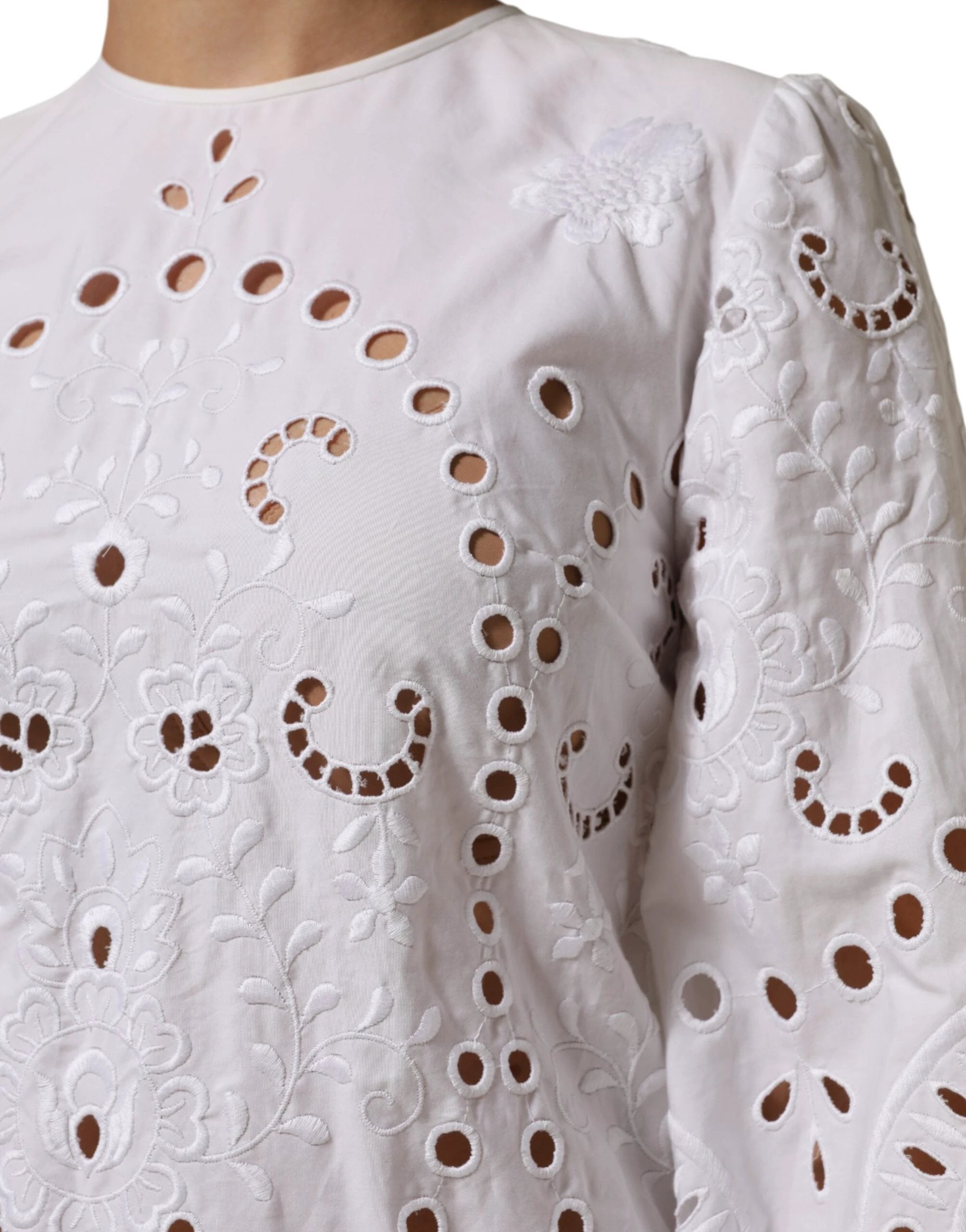 Dolce & Gabbana White Cut Out A-line Sheath Mini Dress by Dolce & Gabbana