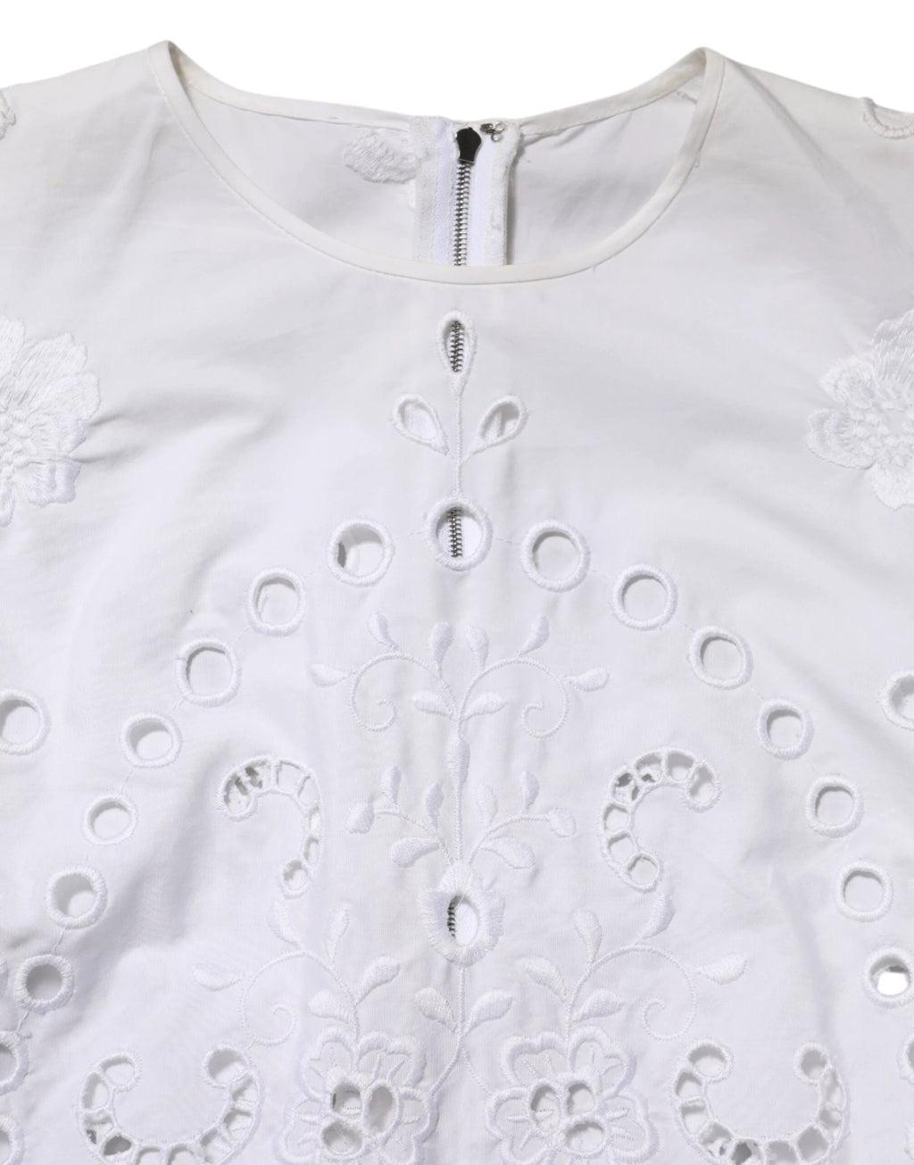 Dolce & Gabbana White Cut Out A-line Sheath Mini Dress by Dolce & Gabbana