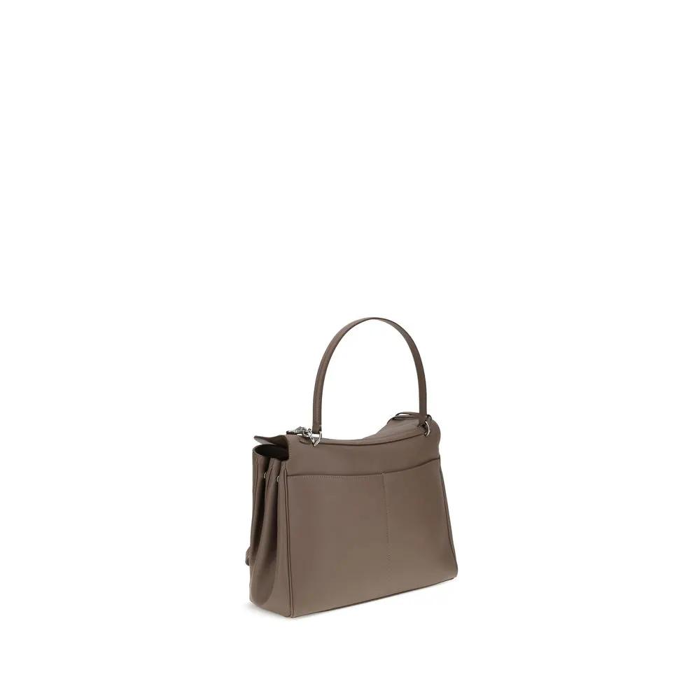 Balenciaga Gray Calf Leather Bos Taurus Shoulder Bag