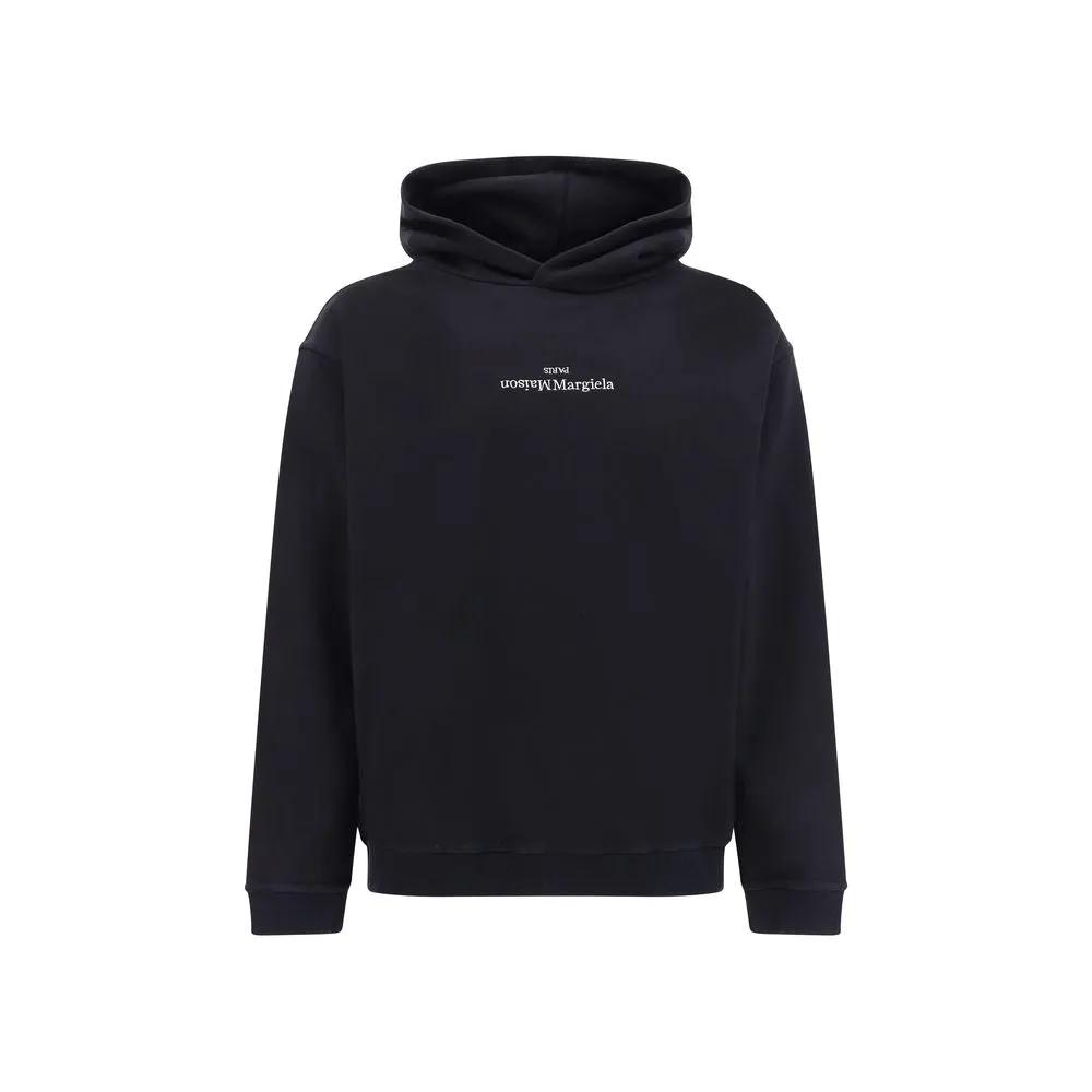 Sweat-shirt en coton noir Maison Margiela