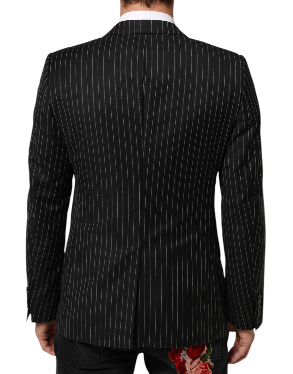 Dolce & Gabbana Black Stripes MARTINI 1 Button Suit Blazer by Dolce & Gabbana