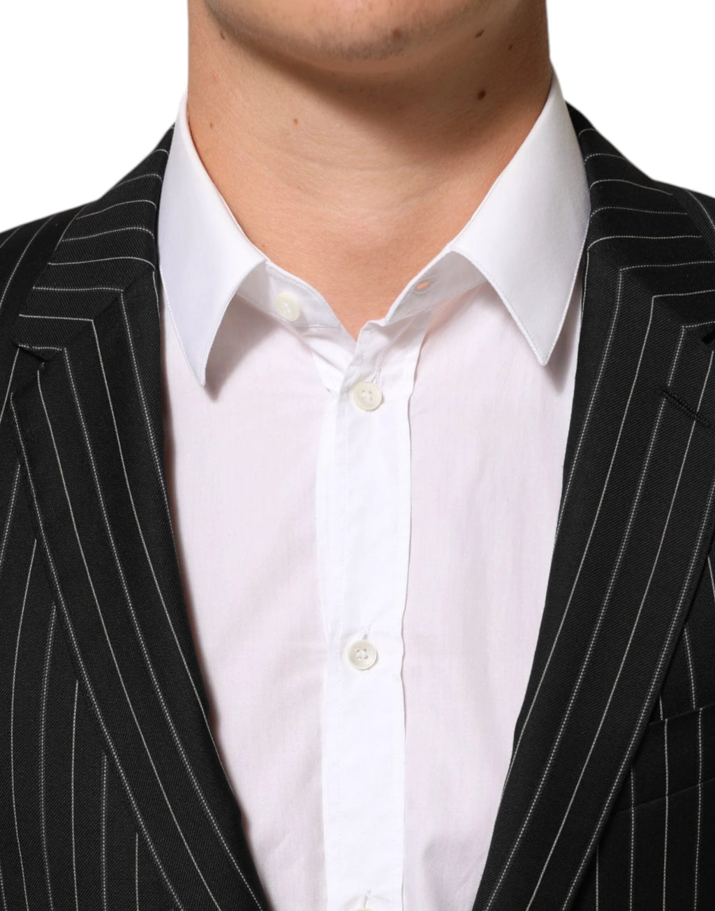 Dolce & Gabbana Black Stripes MARTINI 1 Button Suit Blazer by Dolce & Gabbana