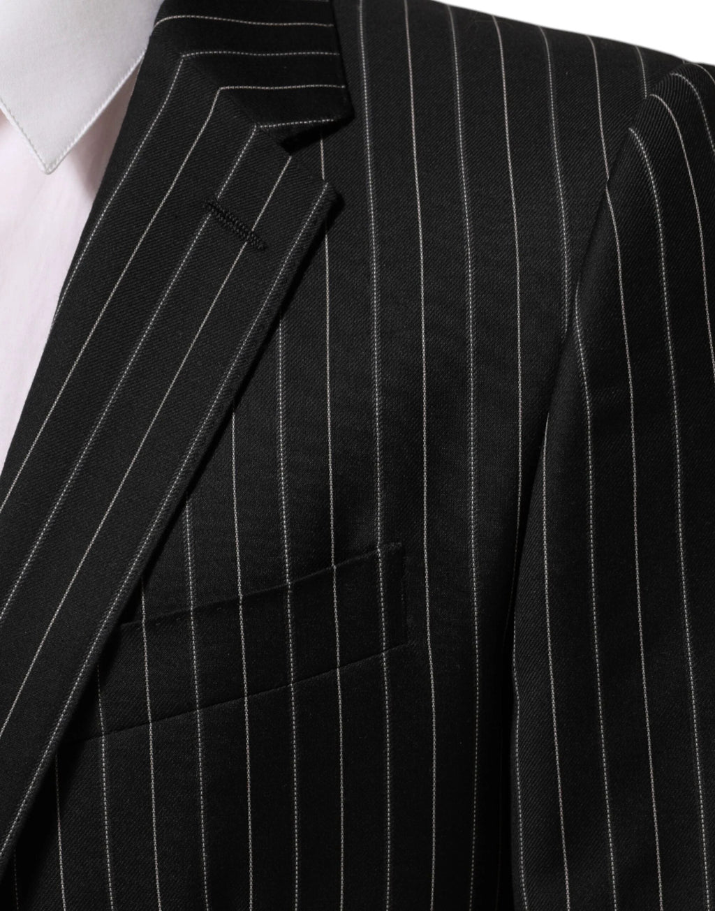 Dolce & Gabbana Black Stripes MARTINI 1 Button Suit Blazer by Dolce & Gabbana