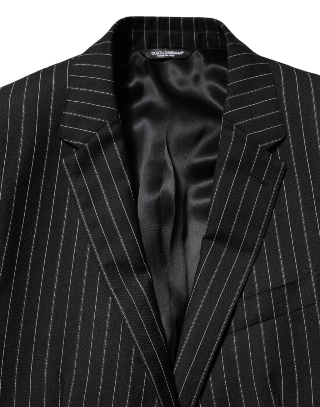Dolce & Gabbana Black Stripes MARTINI 1 Button Suit Blazer by Dolce & Gabbana