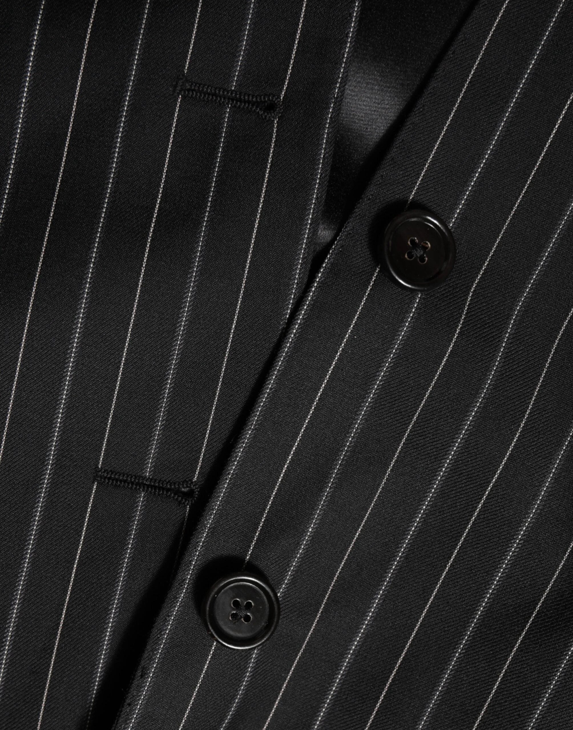 Dolce & Gabbana Black Stripes MARTINI 1 Button Suit Blazer by Dolce & Gabbana